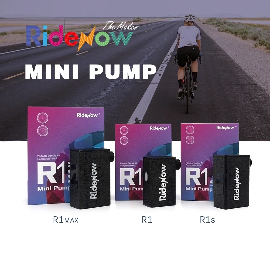 RideNow Mini Pump Portable Riding Bicycle Electric Air Pump Type-C Outdoor  Portable MTB Road Bike