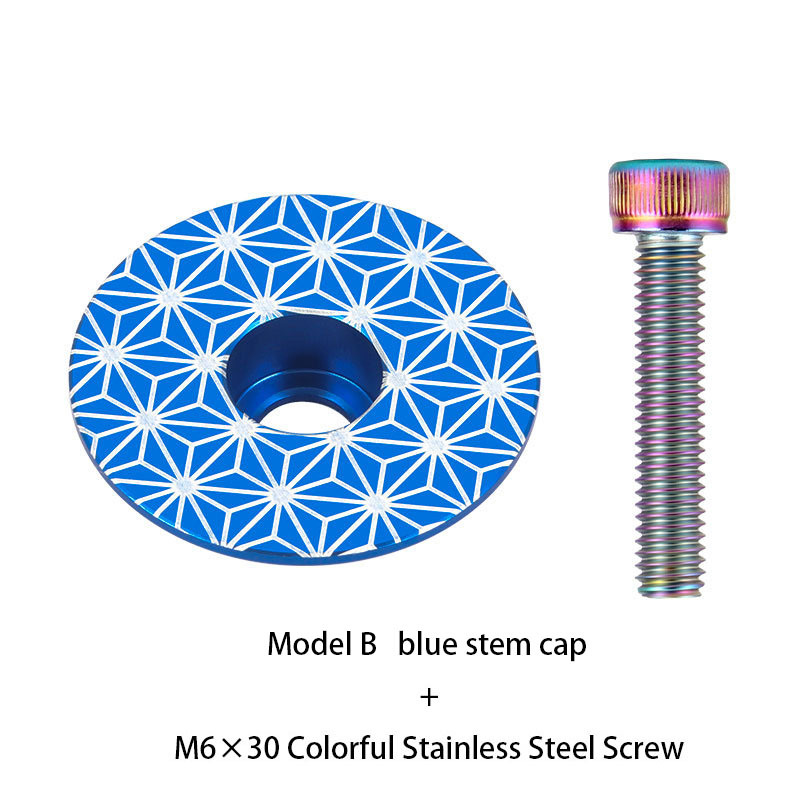 TOOPRE Mountain Bike Stem Cap Road Bike Fork Headset Colorful Cap with Screw