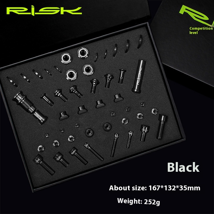 RISK UT R8000 Titanium Screw Kit Road Bike C-Clamp Brake Front Rear Derailleur Screw Set