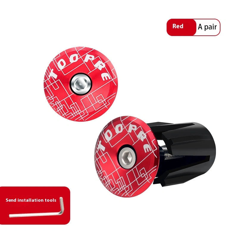 TOOPRE Bicycle Expansion Locking Handlebar End Plugs Road Folding Bike Bar End Caps Colorful Aluminum Alloy Plugs