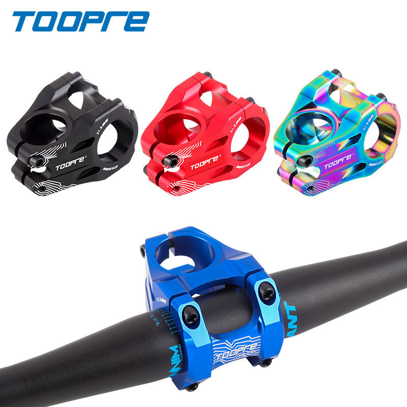 TOOPRE Mountain Bike Downhill Stem CNC Ultralight Hollowed 35MM Stem 28.6/31.8 Short Stem