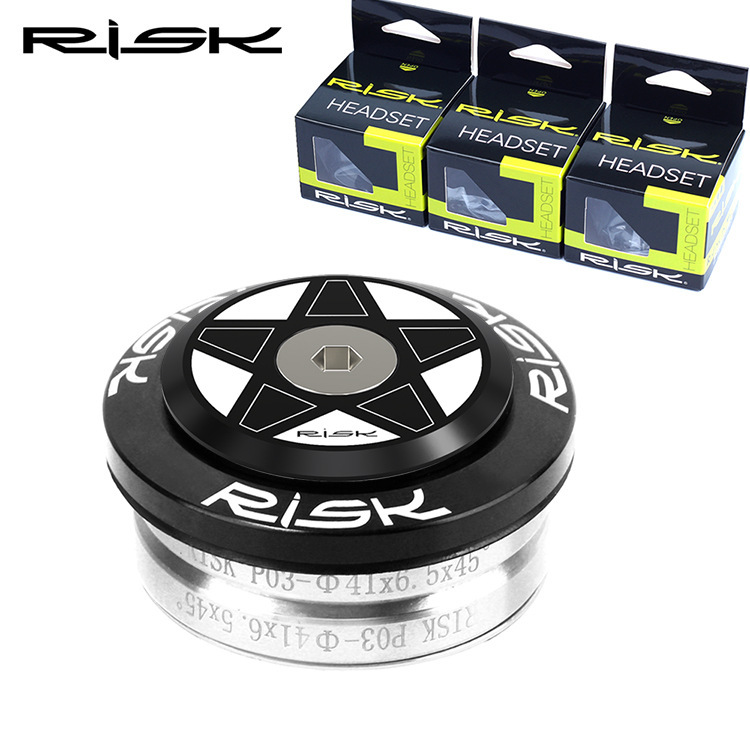 RISK Road/Fixed Gear 41/41.8/42mm Straight Tube Headset Internal Fully Hidden Bearings for 28.6mm Frame Fork
