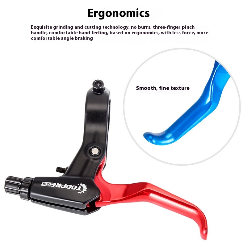 TOOPRE Bicycle Brake Lever Handles Colorful Aluminum Alloy for Mountain Bikes FR5 Brake Levers Universal for Kids' Bikes