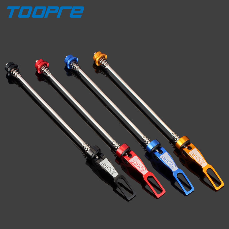 TOOPRE Mountain Bike Aluminum Alloy Quick Release Rod with Stainless Steel Axle for Road Bike Wheel Hubs and Fixed Pull Nuts