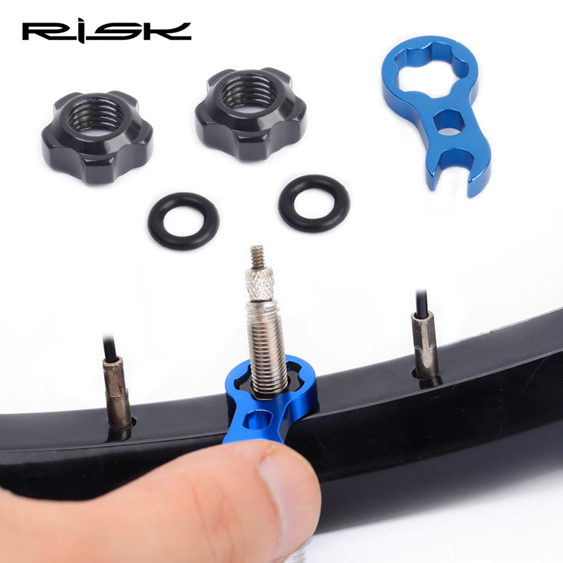 RISK Presta Valve Nut Mountain Road Fixed Gear Bicycle Inner Tube Valve Aluminum Alloy Vacuum Tire Valve Cap