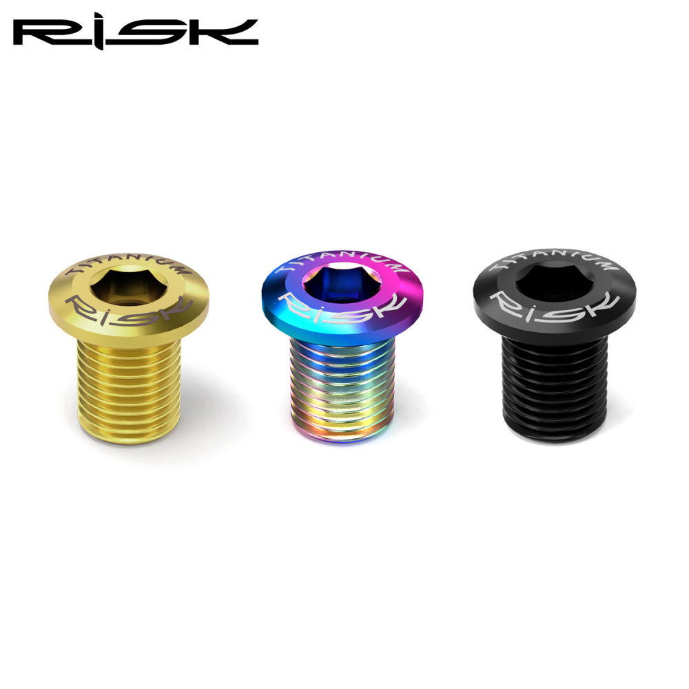 RISK road bike titanium alloy chainring bolts kit for 5800, UT6800, R8000, DA9000, R9100.