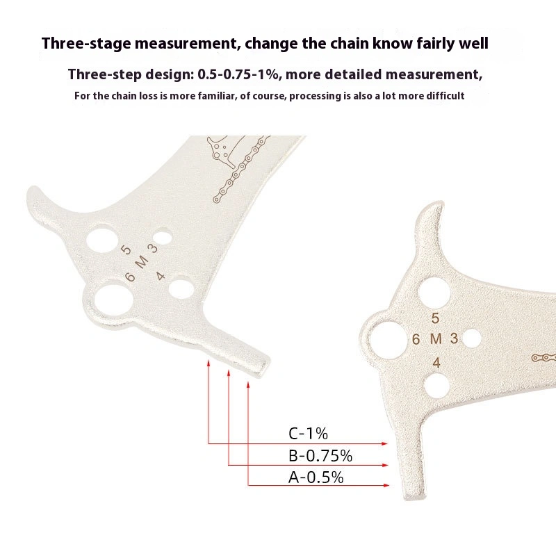 TOOPRE 3-in-1 Chain Wear Measurement Tool for Mountain and Road Bikes ...