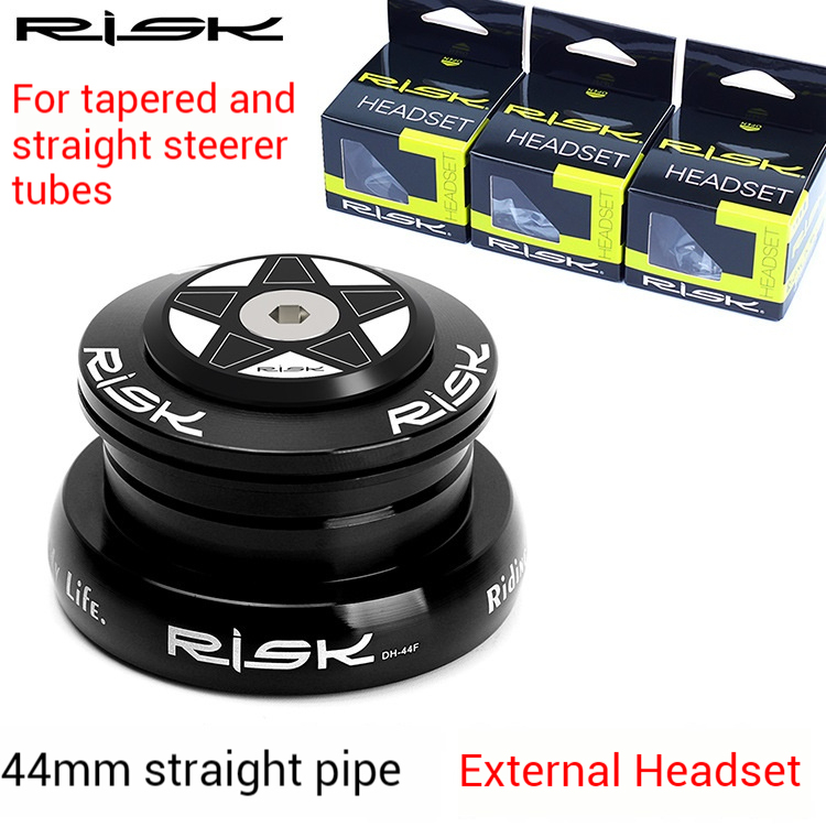 RISK44 Straight Tube Steerer Tube Headset Bearing 1.5 Steerer Tube Fork Base Conversion Adapter Press-Fit Headset