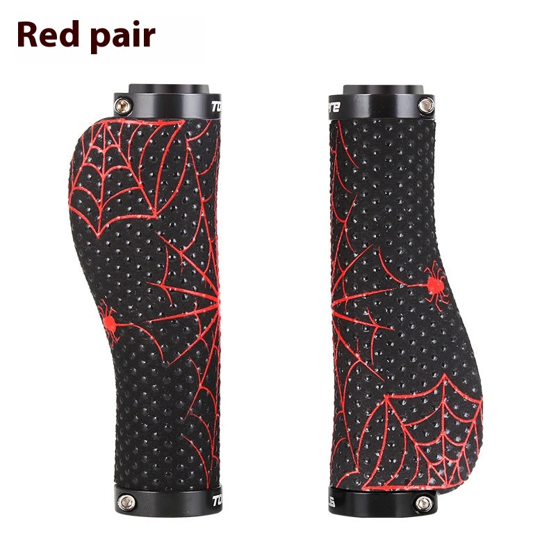 TOOPRE Bicycle Handlebar Grips Universal Silicone MTB Auxiliary Grips Spider Web Design