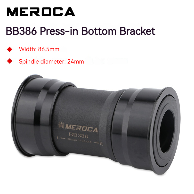 MEROCA Bike Bottom Bracket BB386 EVO PF30 BB386 to Shimano Crankset 24mm Press-in Bottom Bracket BB