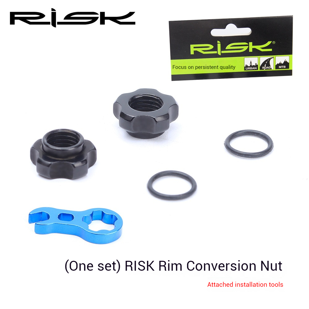 RISK Schrader to Presta Valve Adapter Plug Mountain Bike Valve Converter Tire Valve Core Nut