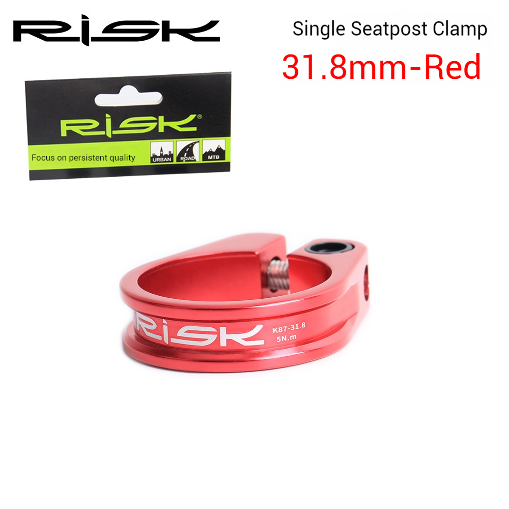 RISK K87 Mountain/Road Bike Seatpost Clamp with Quick Release Seat Tube Clamp Ring 31.8/34.9mm