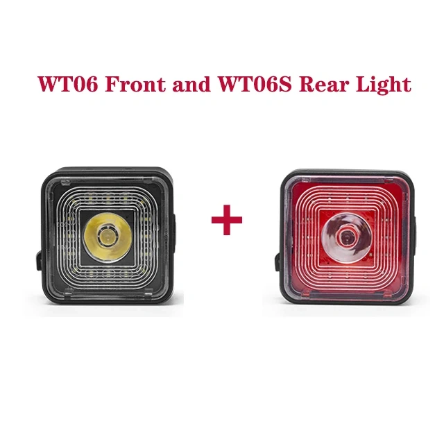 Bicycle Smart Brake Sensing Light Set – Front and Rear IP66 Waterproof Taillight for MTB and Road Bikes – USB Rechargeable Night Cycling Safety Lamp