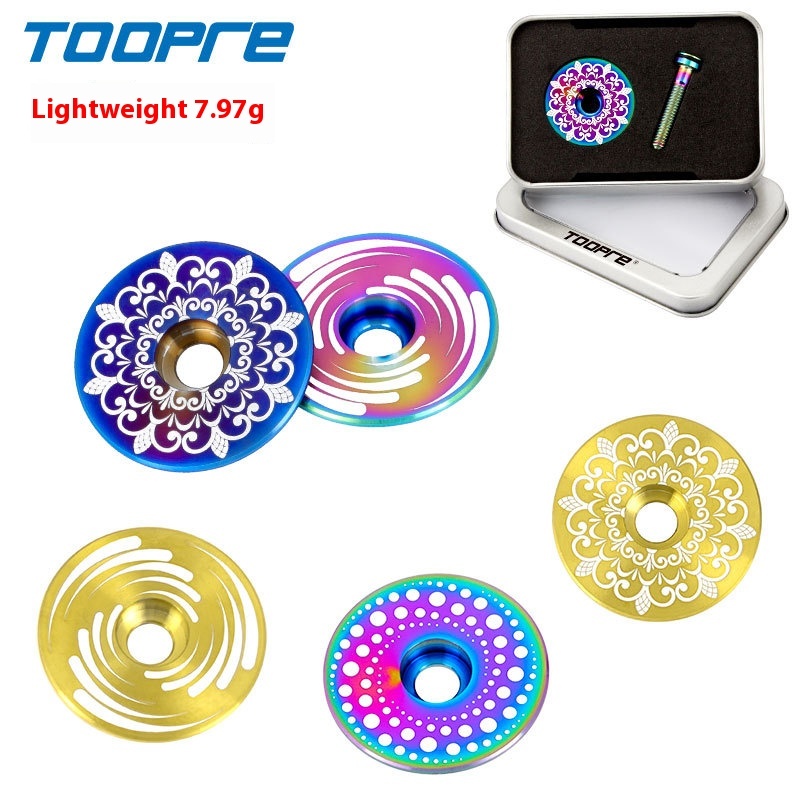 TOOPRE Titanium Alloy Stem Cap Bolt Cover Headset Top Cap Colorful Screw