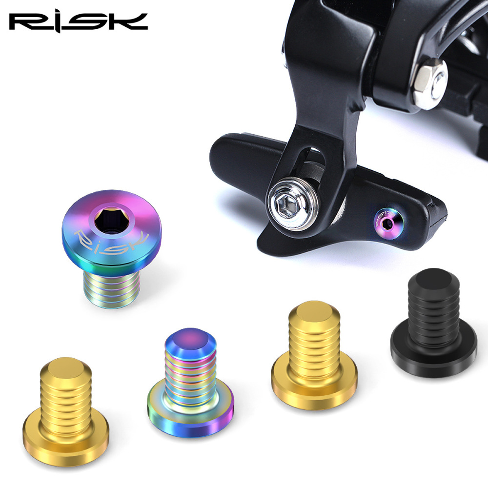RISK Road Bike Titanium Alloy Brake Pad Fixing Screws Anti-Slip Brake Pads 5800 UT 6800 DA 9000