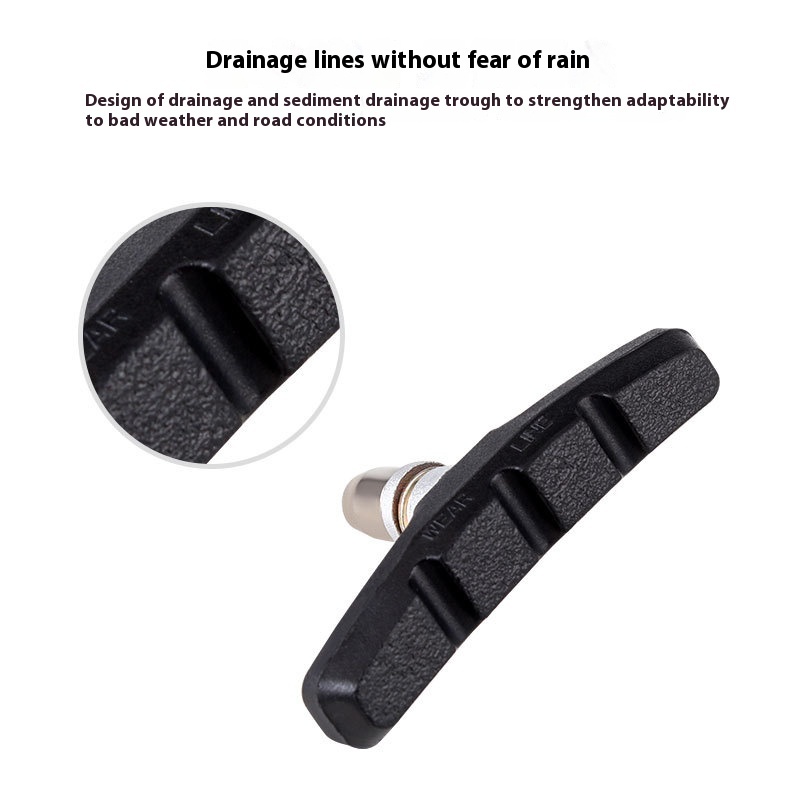 TOOPRE Mountain Bike V-Brake Pads Road Fixed Gear Bicycle Rubber Brake Pads Silent and Wear-Resistant C-Brake Blocks