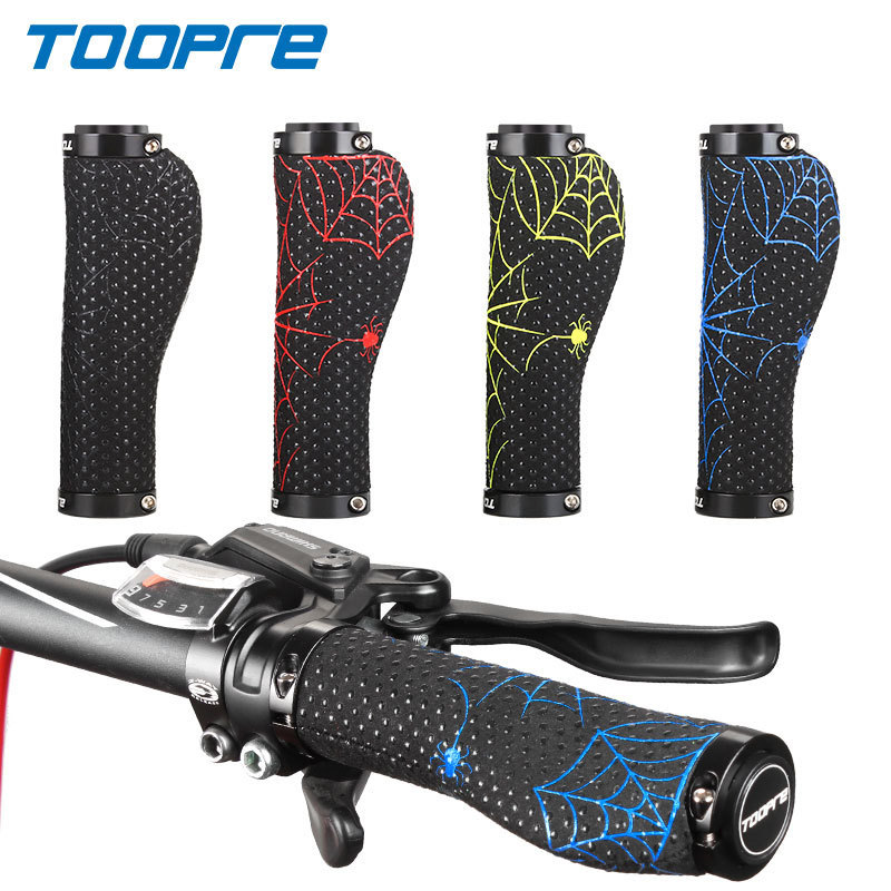 TOOPRE Bicycle Handlebar Grips Universal Silicone MTB Auxiliary Grips Spider Web Design