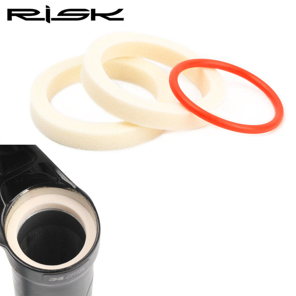 RISK Shock Absorber Fork Oil-Absorbing Foam Rings for Mountain Bikes - Oil Seals Dust Seals Maintenance Foam Rings Oil Collection Rings 32/34/35/36MM