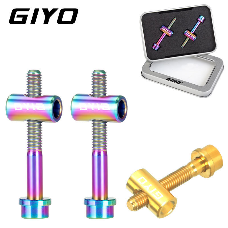 GIYO Titanium Alloy Seatpost Bolts for Bicycle Saddles M5x30/40mm Seatpost Screws