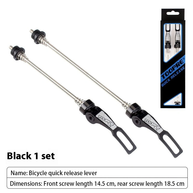 TOOPRE Mountain Bike Aluminum Alloy Quick Release Rod with Stainless Steel Axle for Road Bike Wheel Hubs and Fixed Pull Nuts