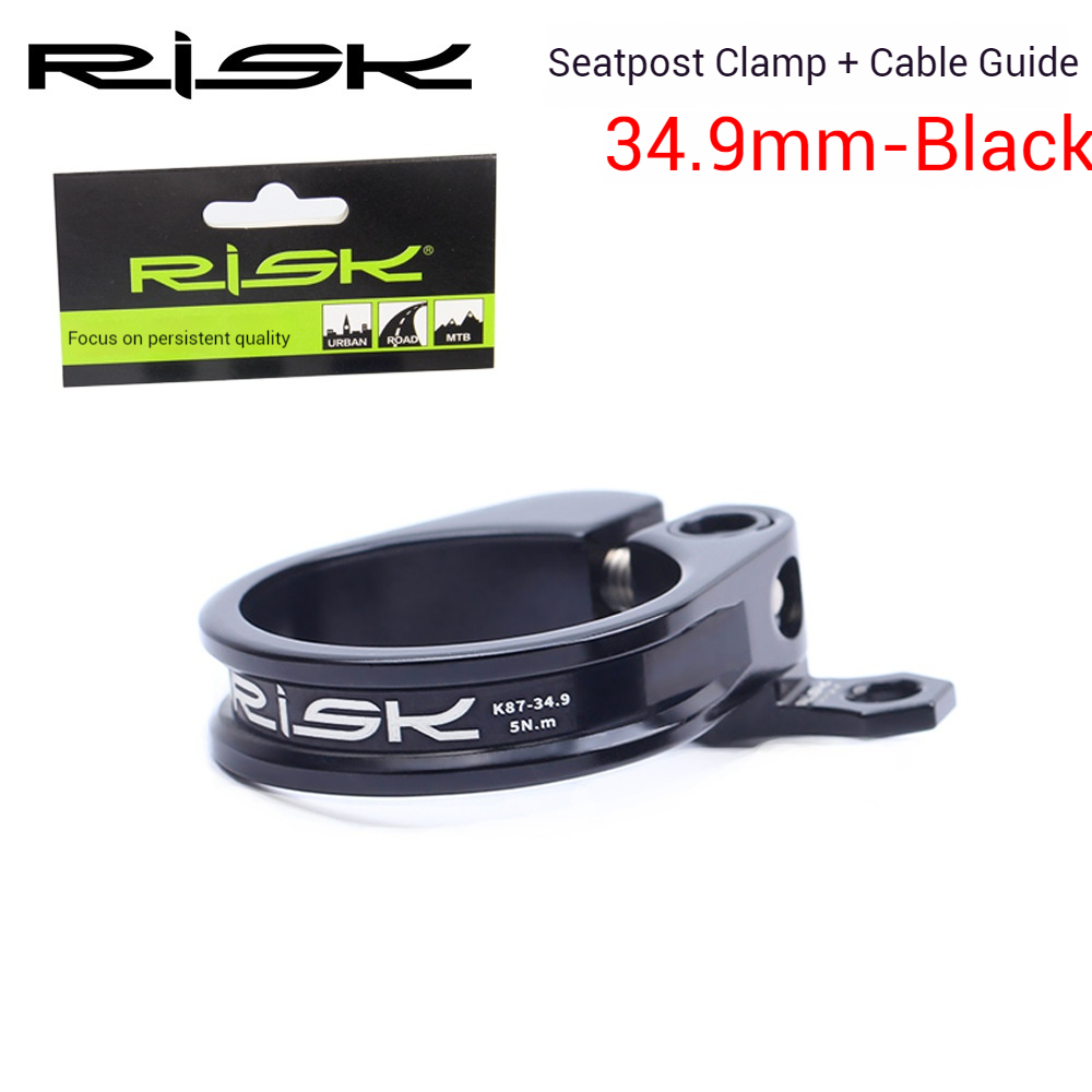 RISK K87 Mountain/Road Bike Seatpost Clamp with Quick Release Seat Tube Clamp Ring 31.8/34.9mm