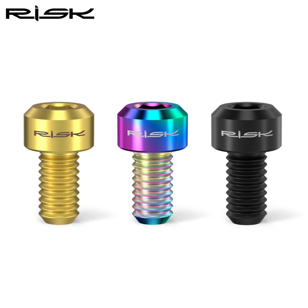 RISK Mountain and Road Bike Front and Rear Derailleur Cable Adjusting Titanium Alloy Colorful Screws M5x9mm