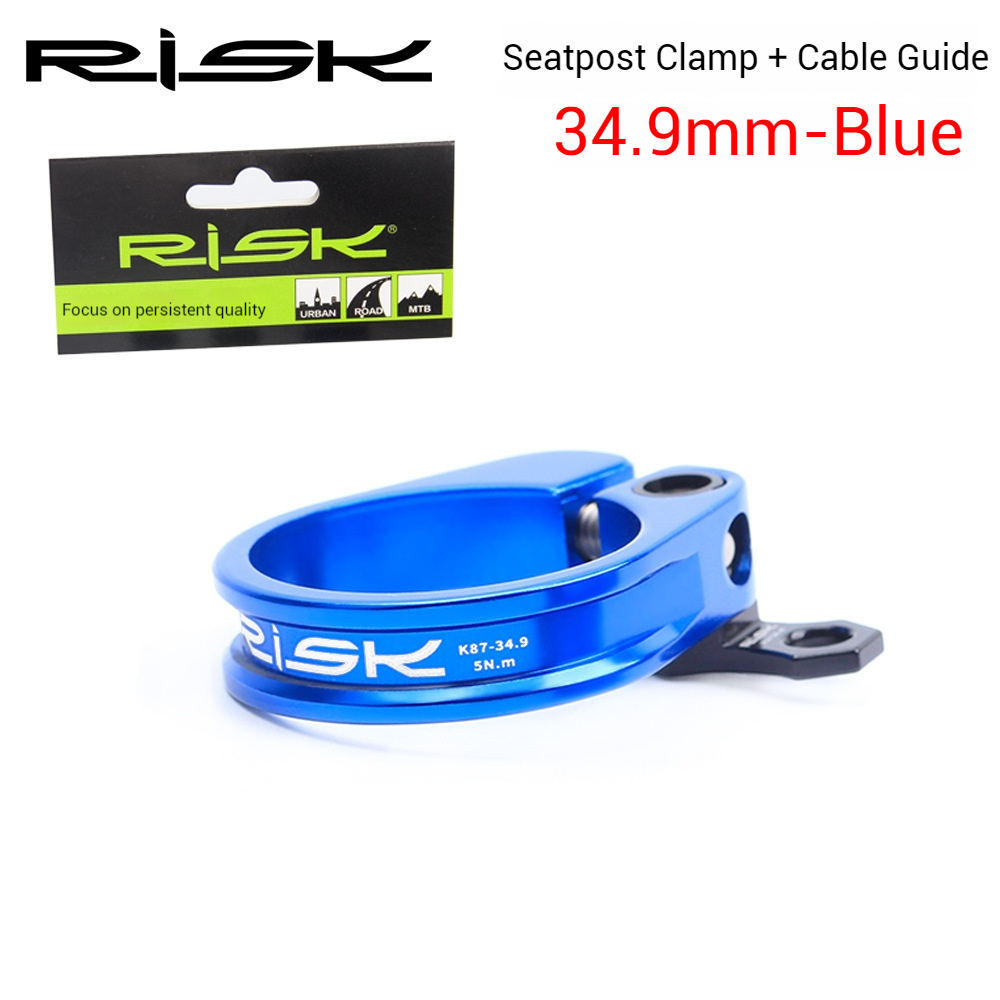 RISK K87 Mountain/Road Bike Seatpost Clamp with Quick Release Seat Tube Clamp Ring 31.8/34.9mm