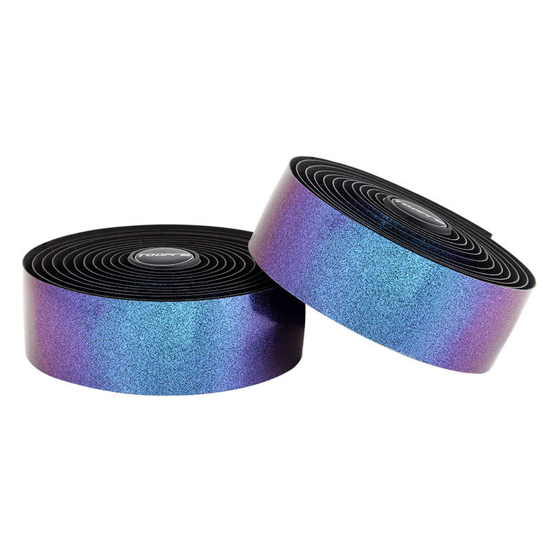 TOOPRE Road Bike Handlebar Tape Color-Changing Sweat-Wicking Anti-Slip Curved Bar Tape Colorful Aurora Gradient