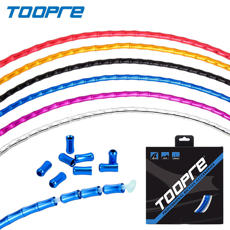 TOOPRE Bicycle Bamboo-Shaped Cable Housing Kit Mountain Road Bike Aluminum Alloy Gear Brake Cable Housing