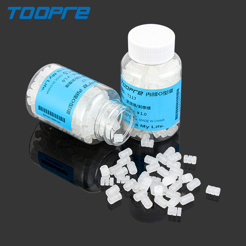 TOOPRE Mountain and Road Bike Gear Shift and Brake Cable Octagonal O-Rings Transparent Rubber Frame Protection Balls
