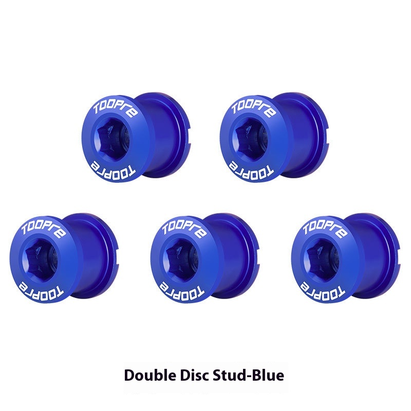 TOOPRE Mountain Bike Aluminum Alloy Chainring Bolts Ultra-Lightweight Colored Chainring Screws for Single and Double Chainring Conversion