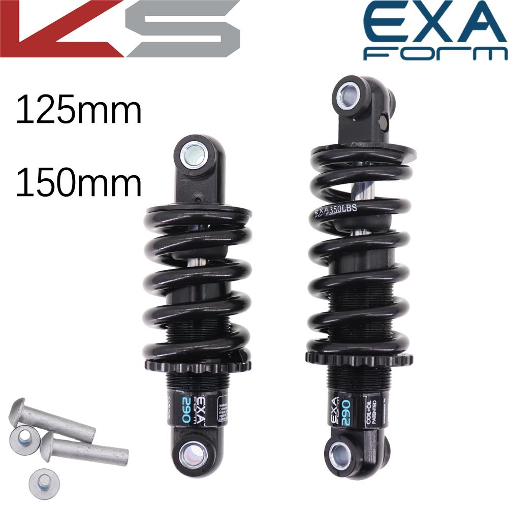 EXA Form Bike Rear Shock Absorber 125 150mm 290 Suspension Shocks Spring Kindshock MTB Bike e scooter 1000 1250 lbs 850