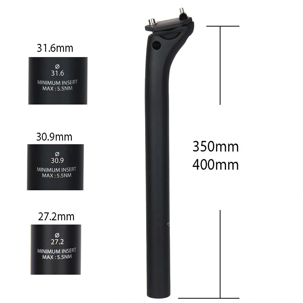 ELITAONE MTB Carbon Seat Post 31./27.2/ Offset 20mm Road Bike Seatpost  Carbon Fiber Base Cover
