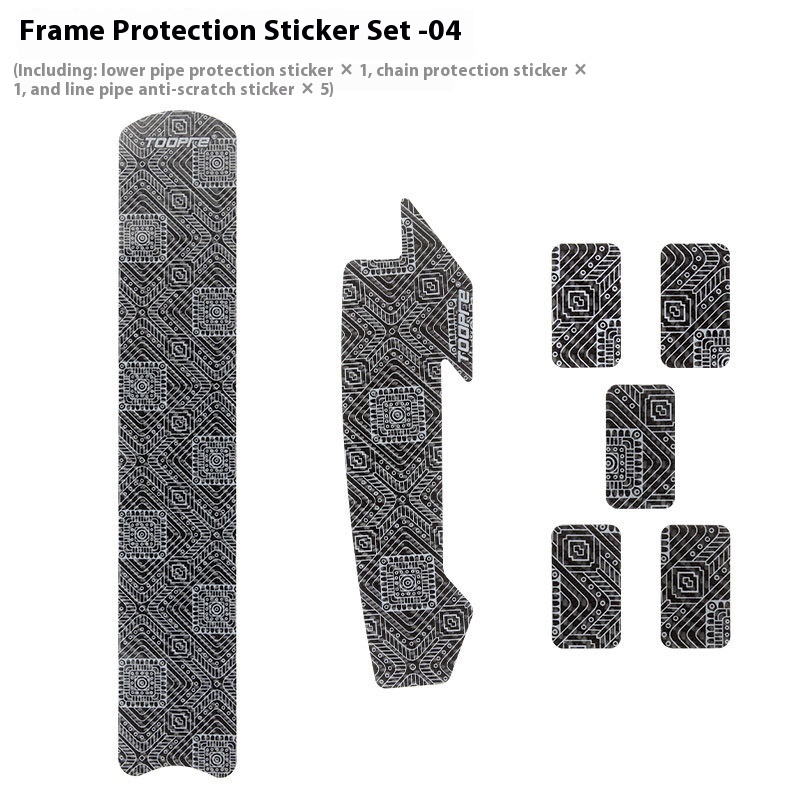 TOOPRE Bicycle Chainstay Protector Decals Frame Protection Stickers for Mountain and Road Bikes