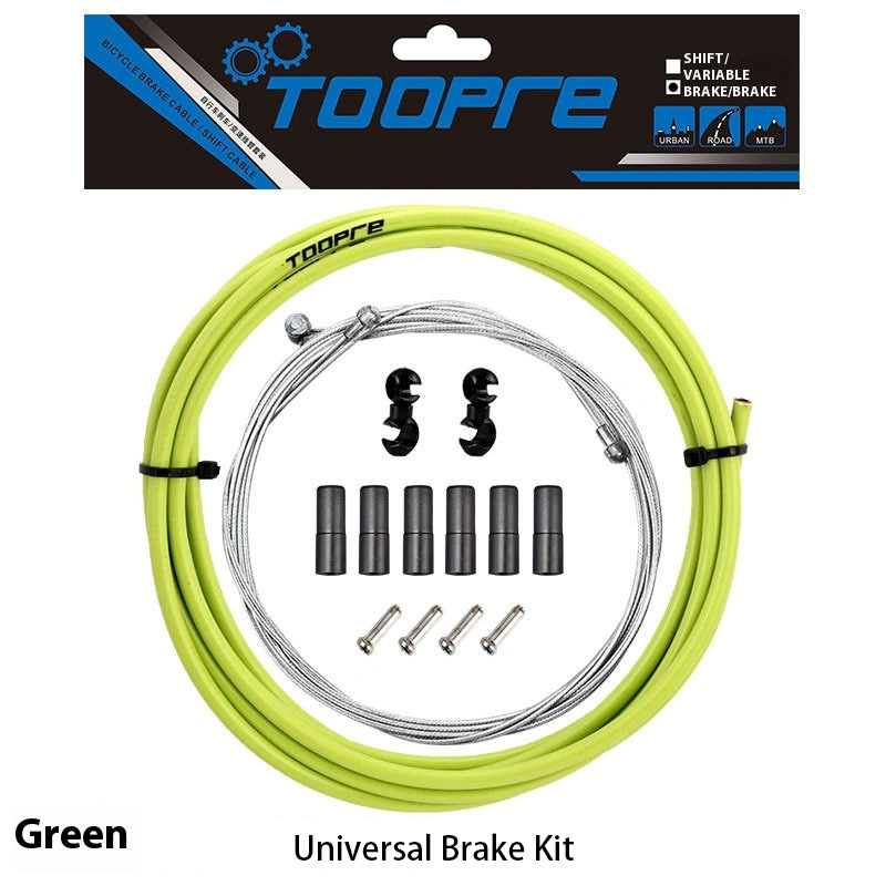 TOOPRE Bicycle Brake Cable Housing Kit Mountain/Road Bike Shift Cable Housing End Caps and Inner Cables