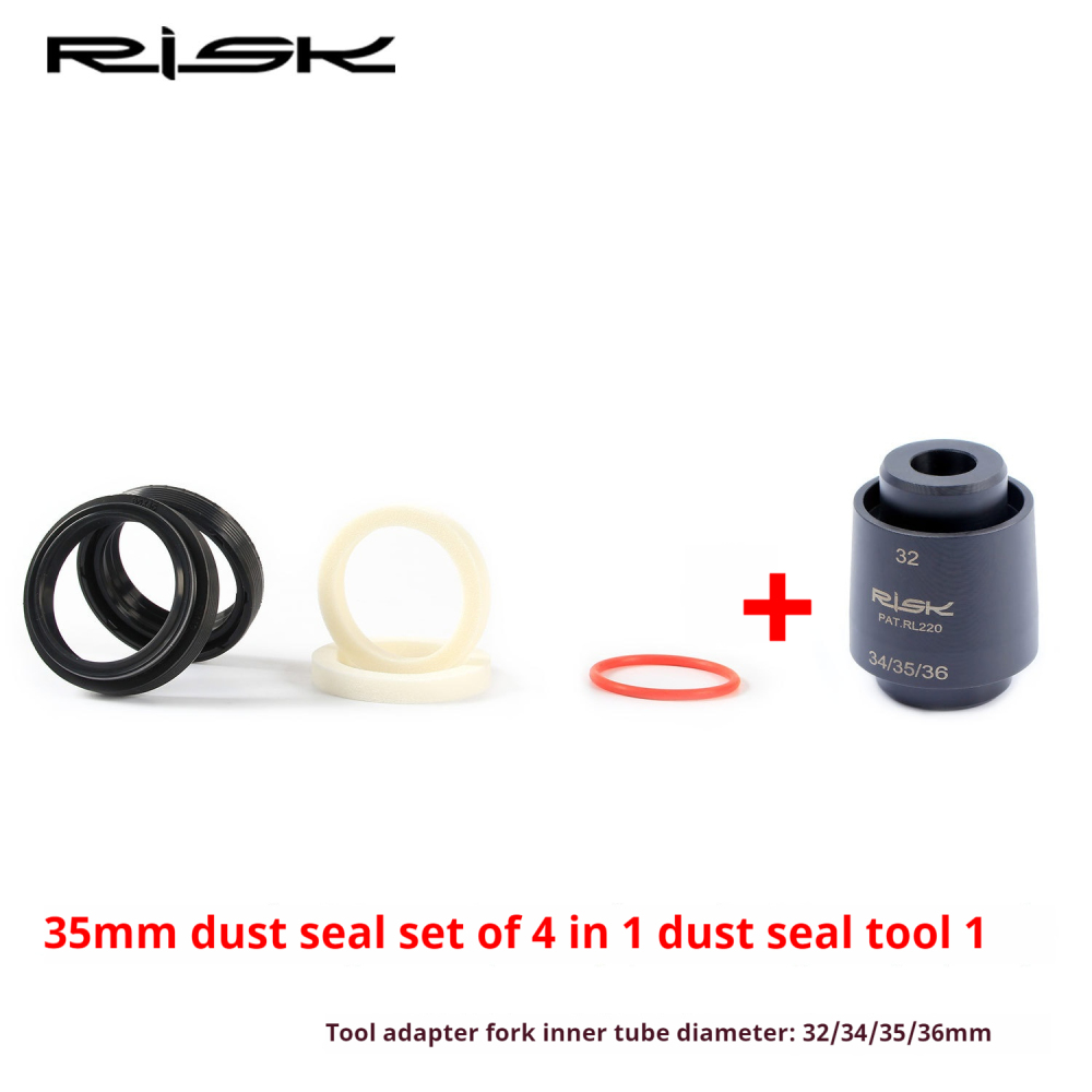 RISK Mountain Bike Suspension Fork Dust Seal and Foam Ring 32/34/35/36mm Fork Dust Cover