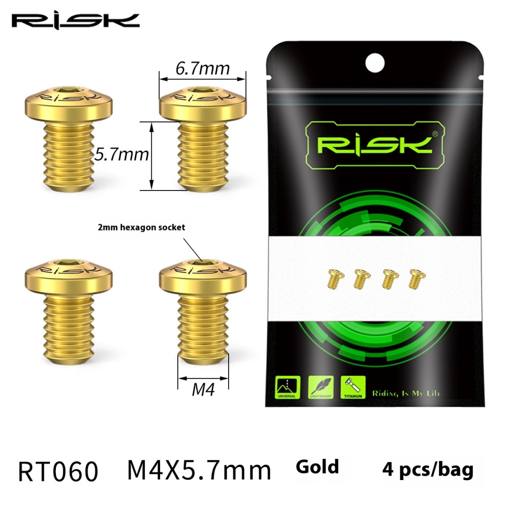 RISK Road Bike Titanium Alloy Brake Pad Fixing Screws Anti-Slip Brake Pads 5800 UT 6800 DA 9000