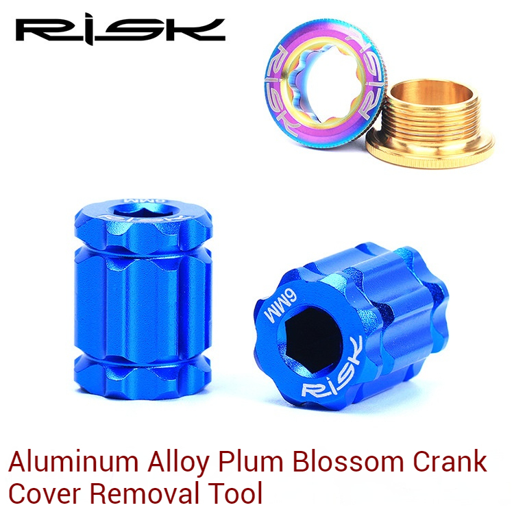 RISK Mountain Bike Hollow Bottom Bracket Integrated Crankset Installation and Removal Plum Blossom Screw Wrench Crank Cover Tool