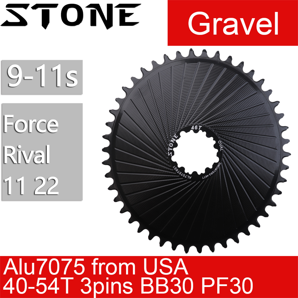 Stone Oval Chainring for Sram 3 pins Gravel road bike Rival 11 22 Force 11 22 Direct Mount DM Chainring Chainwheel 9 10 11 speed