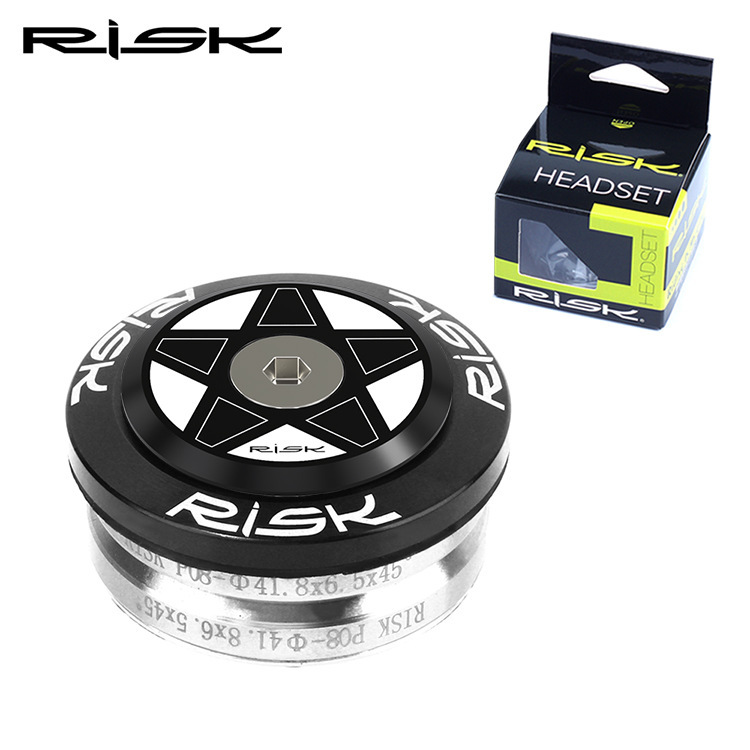 RISK Road/Fixed Gear 41/41.8/42mm Straight Tube Headset Internal Fully Hidden Bearings for 28.6mm Frame Fork