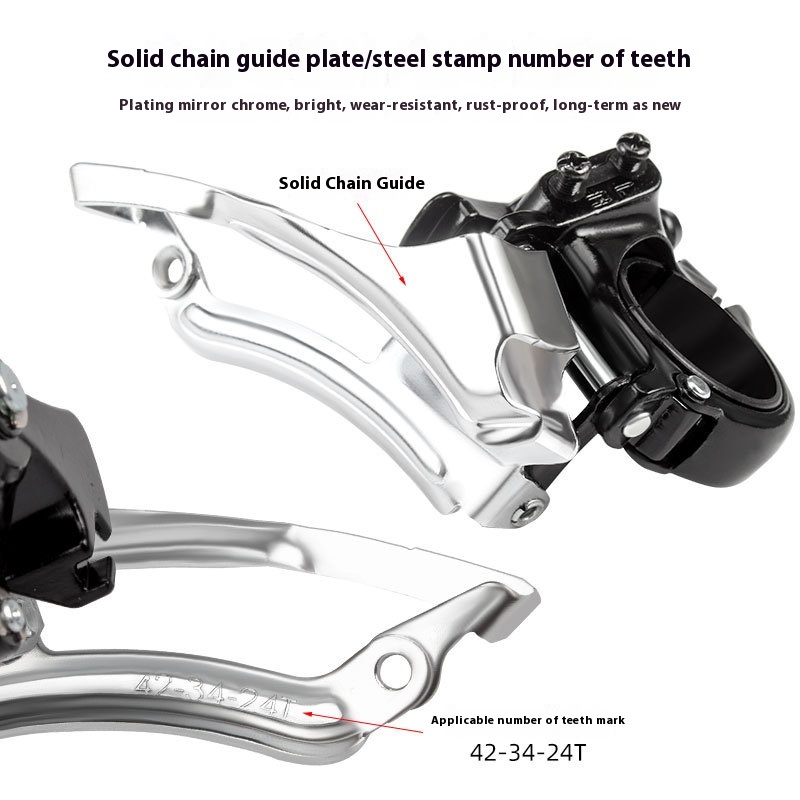 MICRONEW  Micro-Shift Front Derailleur for Mountain Bikes Compatible with 8/9/10/11 Speed, 21/24/27 Speed Chainring