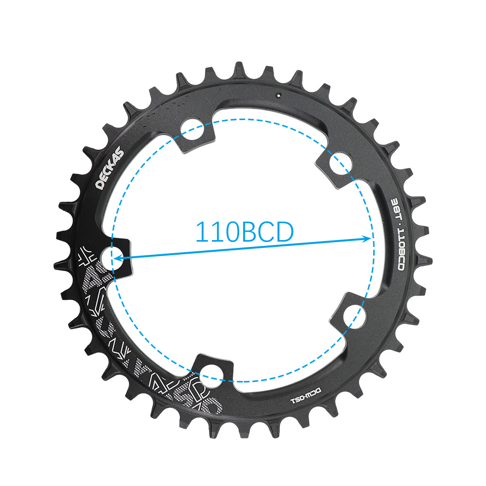 Deckas Chainring Round 110BCD for force red rival s350 s900 36 38 40 42 Tooth Road Bike for sram cx gravel quarq 5 arms 110 bcd