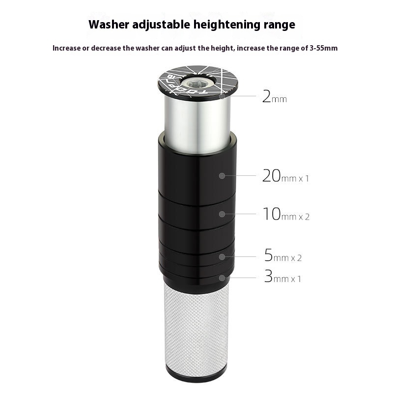 TOOPRE Bicycle Hidden Stem Riser Mountain Road Bike Fork Head Handlebar Height Extender