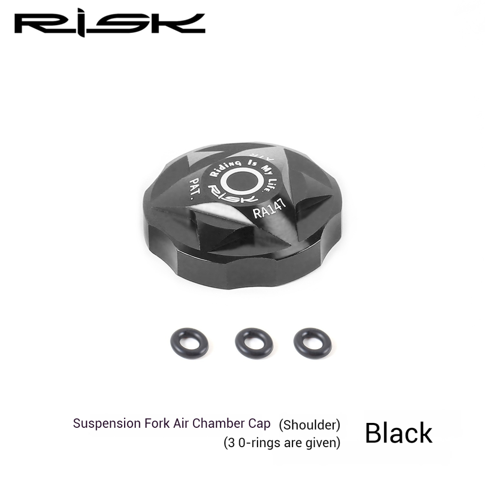 RISK Mountain Bike Suspension Fork Shoulder Cover Aluminum Alloy Air Chamber Cap Shoulder Control Cover Air Fork Dust Cover Top Cap