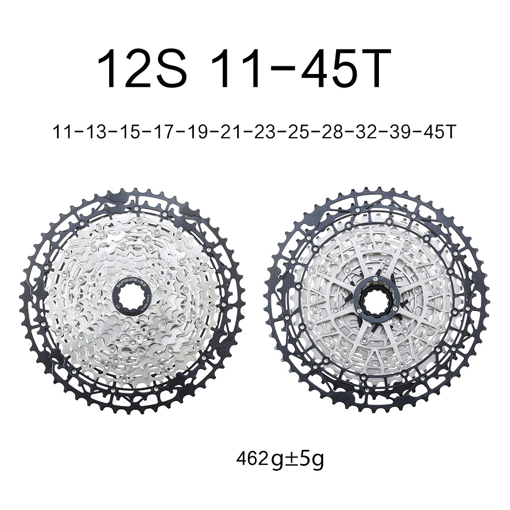 SUNSHIN HG Cassette Freewheel MTB flywheel 9 / 10 / 11 / 12 / 13 Speed 11-40T 42T 45T 46T 48T 50T 52T All Black Silver 2025 Version