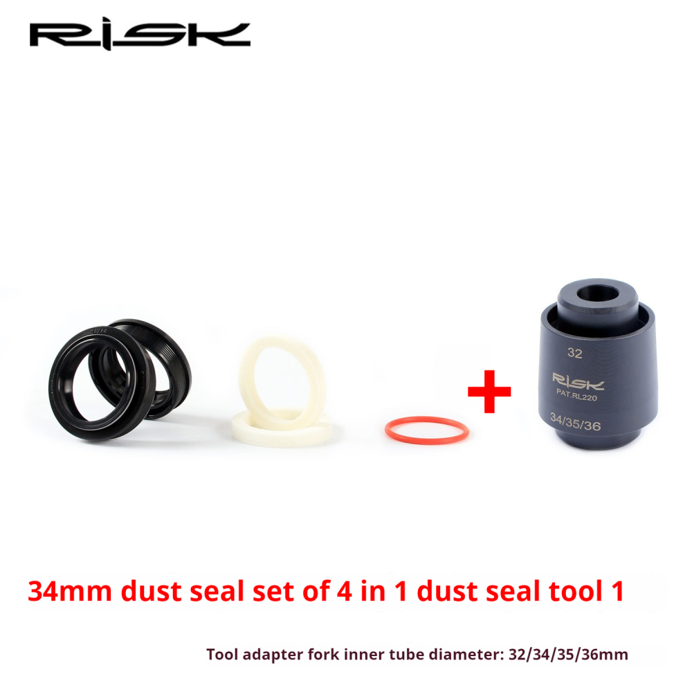 RISK Mountain Bike Suspension Fork Dust Seal and Foam Ring 32/34/35/36mm Fork Dust Cover