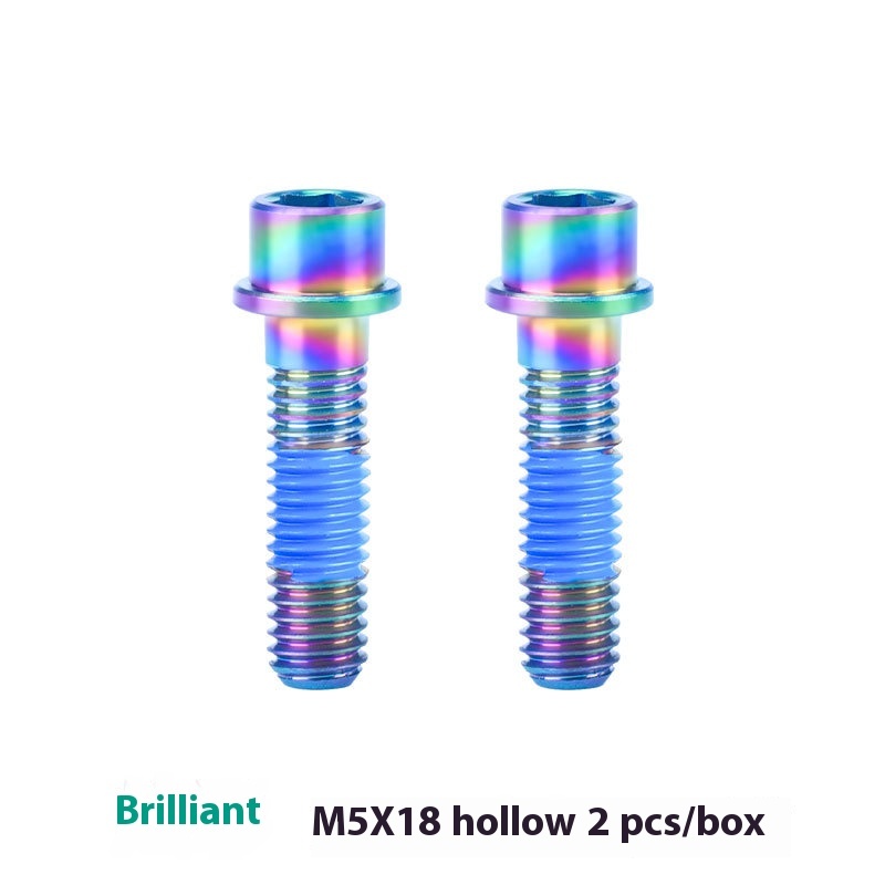 TOOPRE M5x18 Titanium Alloy Handlebar Bolts with Hand-tightened Hollow Design for Fixed Locking of Seatpost Clamps