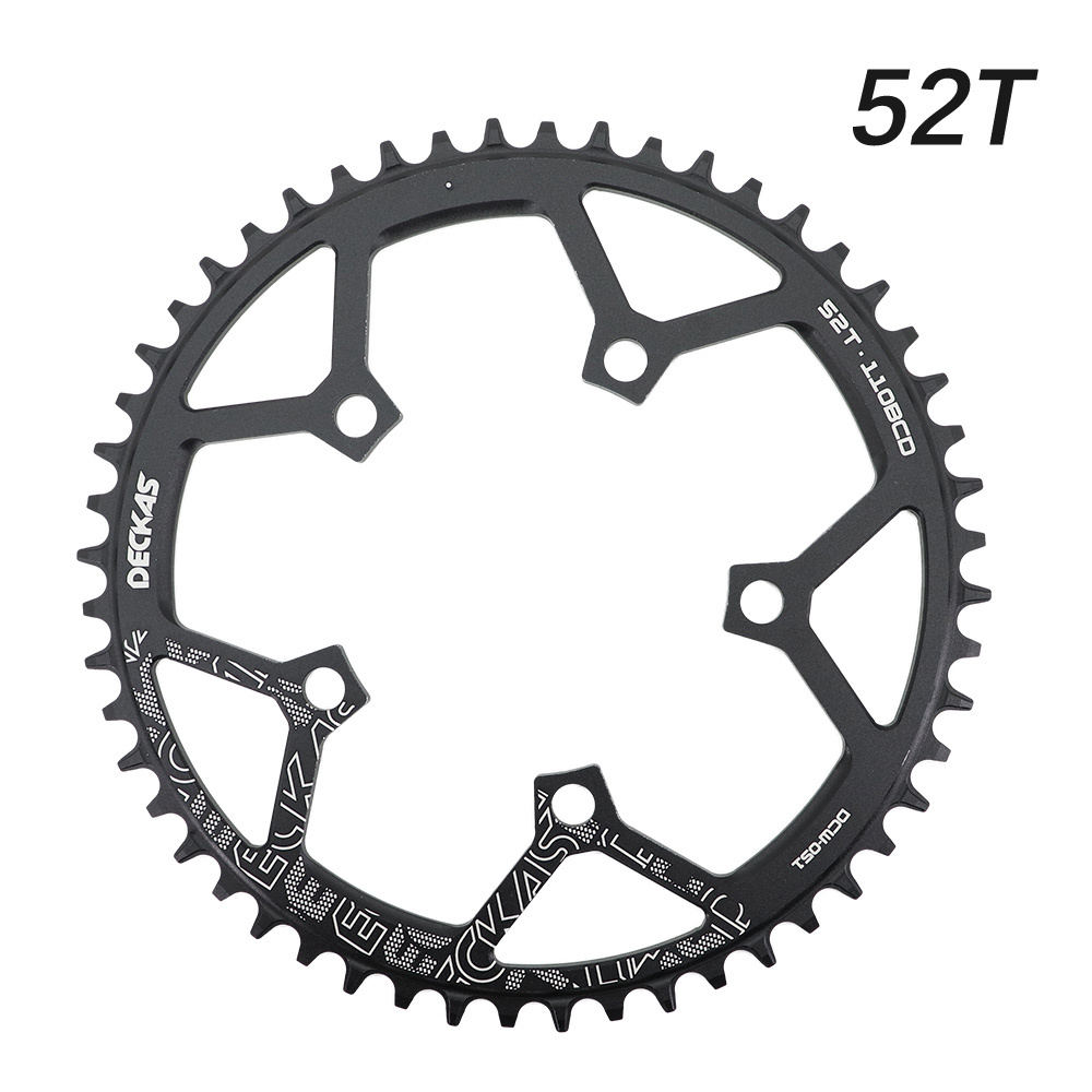 Deckas Chainring Round 110BCD for force red rival s350 s900 36 38 40 42 Tooth Road Bike for sram cx gravel quarq 5 arms 110 bcd
