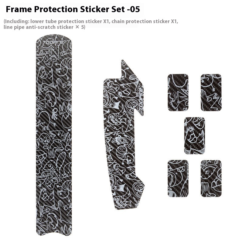 TOOPRE Bicycle Chainstay Protector Decals Frame Protection Stickers for Mountain and Road Bikes