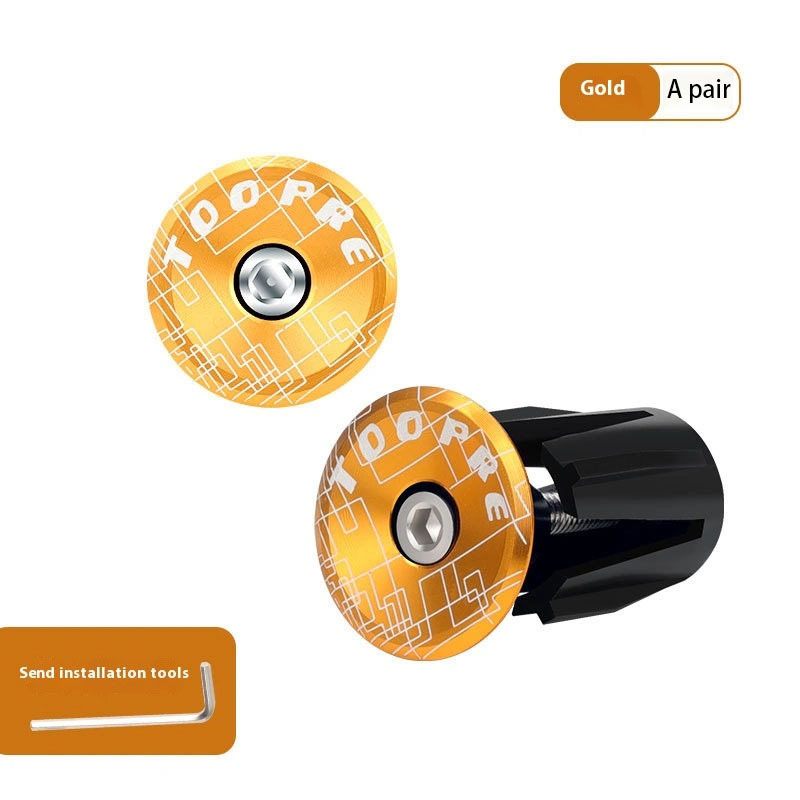 TOOPRE Bicycle Expansion Locking Handlebar End Plugs Road Folding Bike Bar End Caps Colorful Aluminum Alloy Plugs